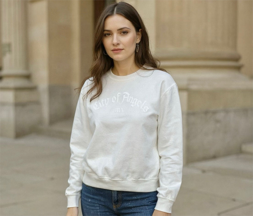 White Velvet Crewneck