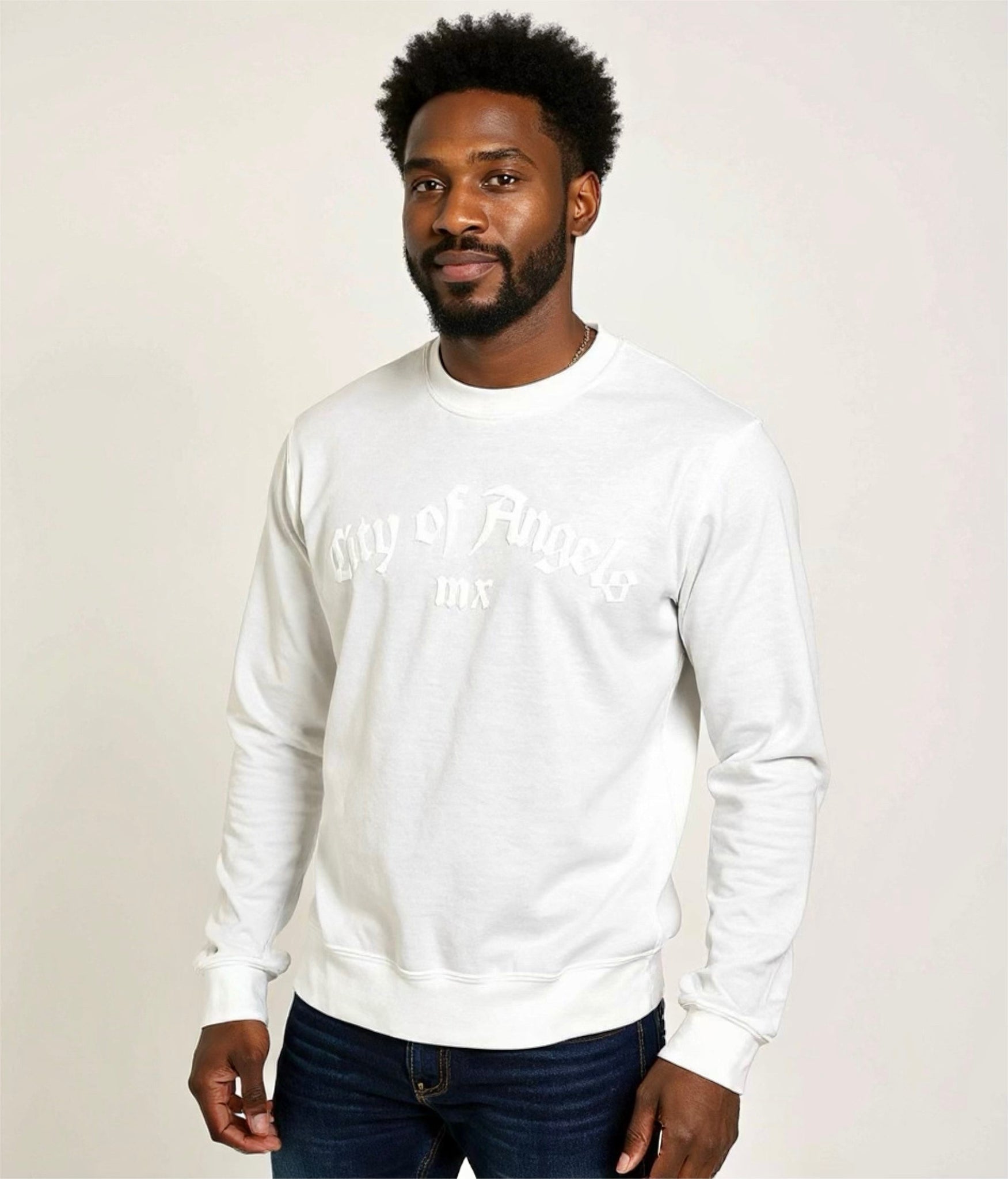 White Velvet Crewneck